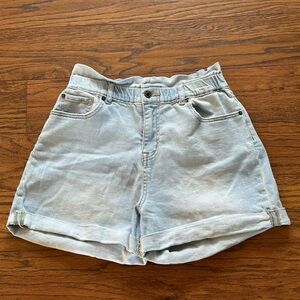 New York & Company Blue High Waist Shorts